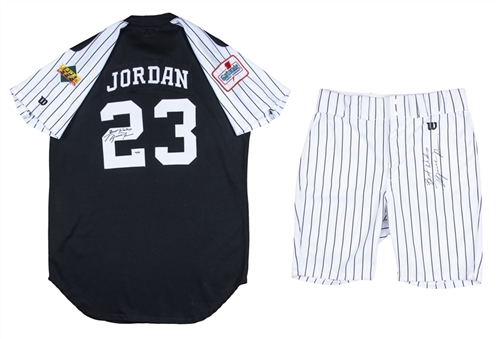 1993 Michael Jordan Game Used & Signed Air Force Softball Uniform- Jersey & Pants Used 7/25/1993 (PSA/DNA)